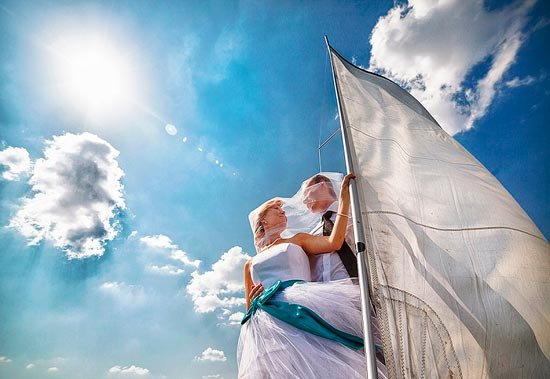 День свадьбы на яхте