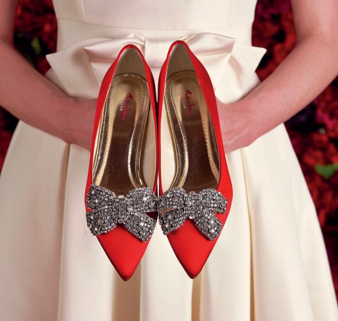 Цветные свадебные туфли