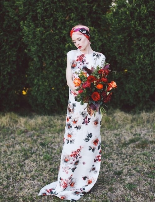 Ретро платье с цветочным принтом