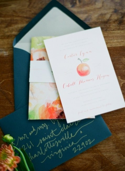 Приглашения для свадьбы в персиковом стиле