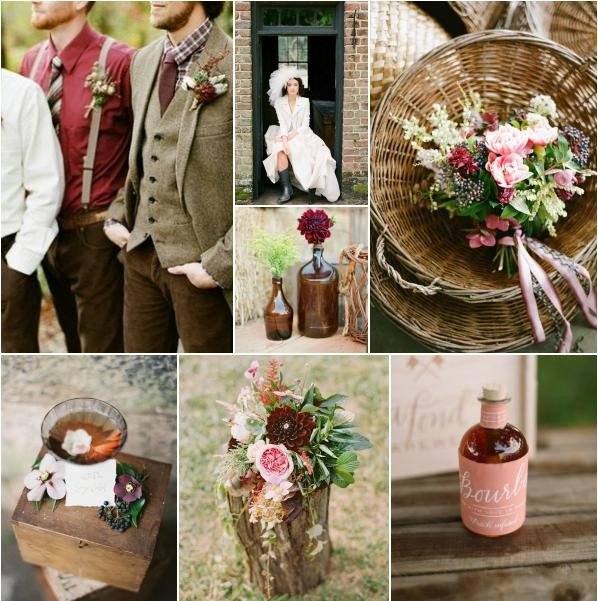 Свадьба в коричнево-ягодном цвете