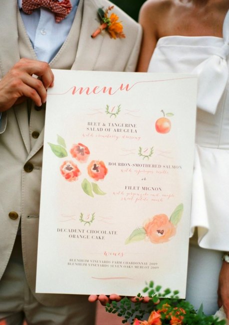 Свадебное меню