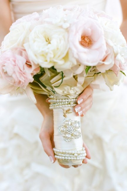 Букет невесты в розово-золотом цвете