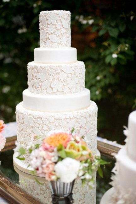 Свадебный торт с laser cut