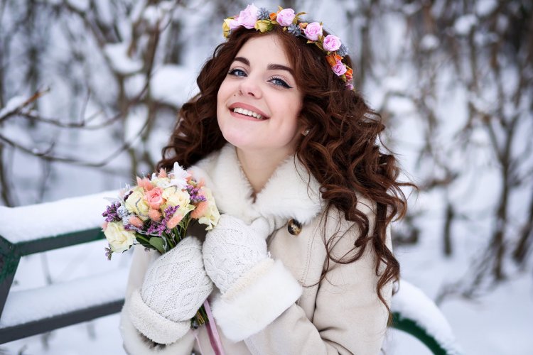 Очаровательная зимняя невеста