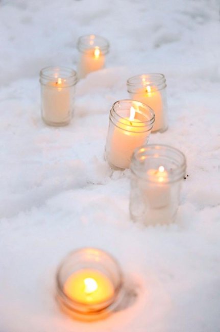 Свечи для зимней фотосессии
