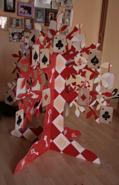 Шахматно-Карточное Дерево пожеланий было сделано для Молодоженов, которые вместе с нами совершали Св