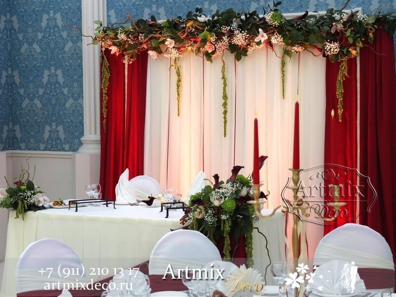 Фото самого популярного оформления зала на свадьбу в этом году