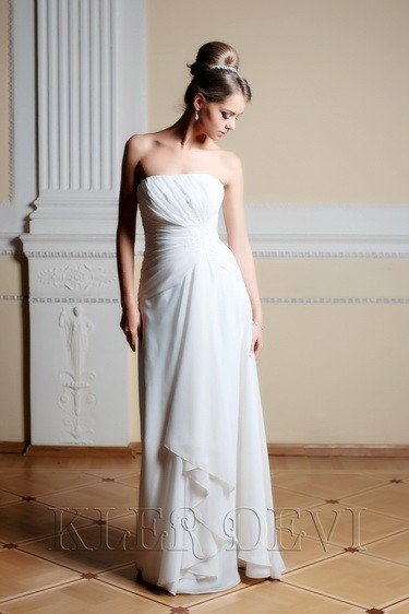Свадебное платье Жозефина(Клер Деви) Цена 21500 руб. Силуэтное платье из атласа и шифона. Корсет зад