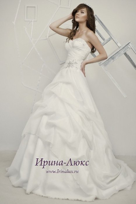 Свадебное платье Соломея. Цена 37.000 руб. Ткань-органза. Цвет-айвори.