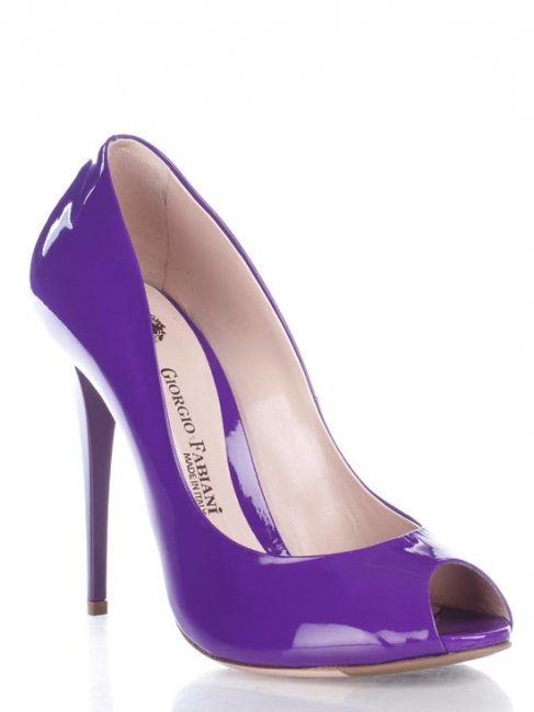 Фиолетовые свадебные туфли